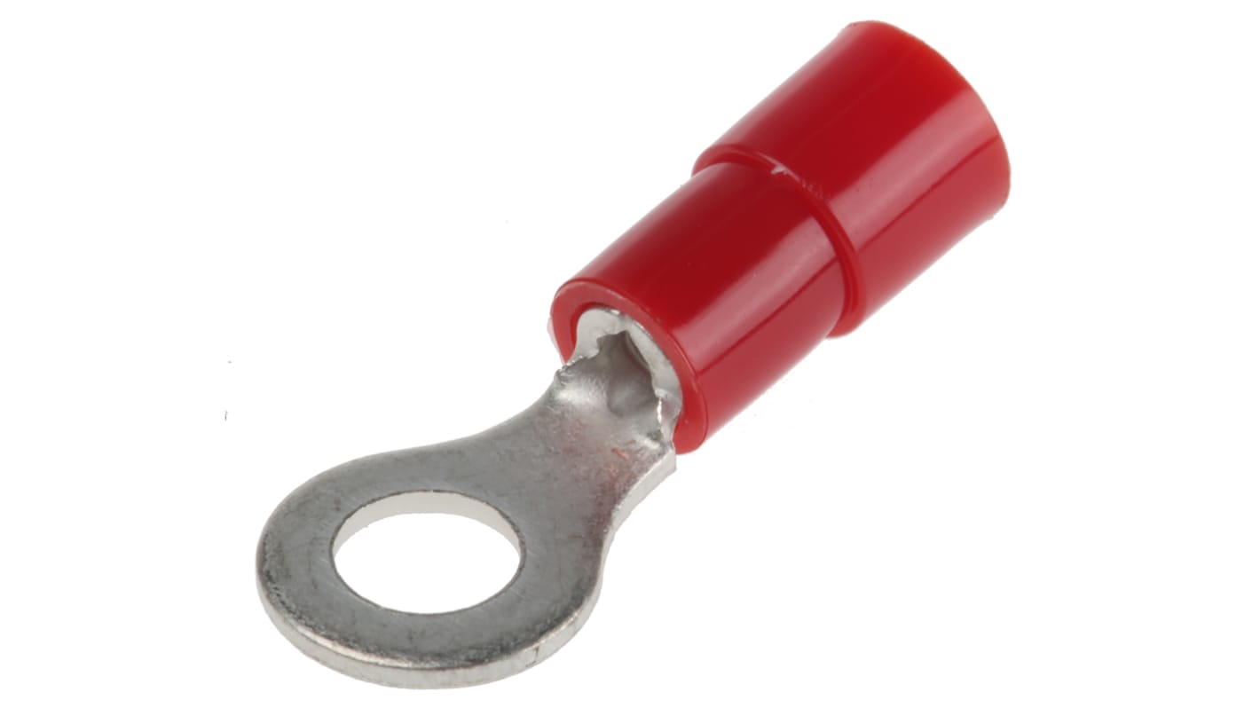 Phoenix Contact, 5/M4, C-RCI 1 Insulated Ring Terminal, M4 Stud Size, 0.5mm² to 1.5mm² Wire Size, Red