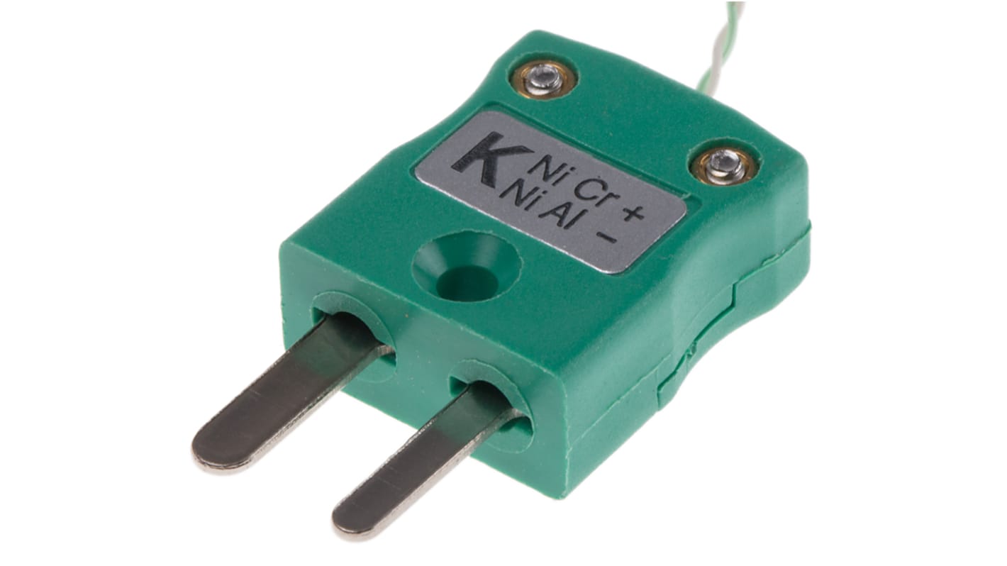 RS PRO K型外露结点热电偶, 探头Φ1/0.2mm x 5m, 可测+250°C, 线长5m, 微型插头接端, PFA探头
