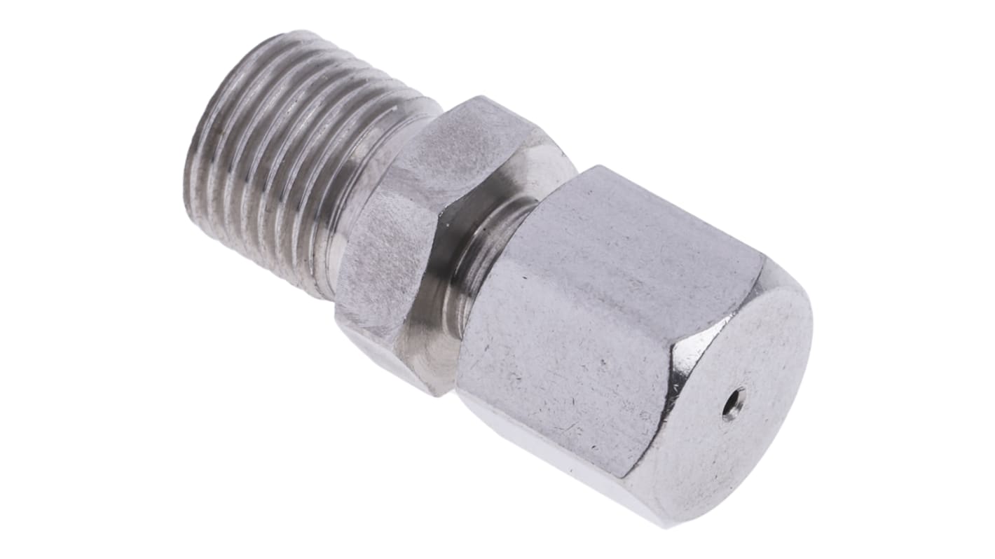 RS PRO, 1/8 BSP Compression Fitting for Use with Thermocouple or PRT Probe, 1mm Probe, RoHS Compliant Standard