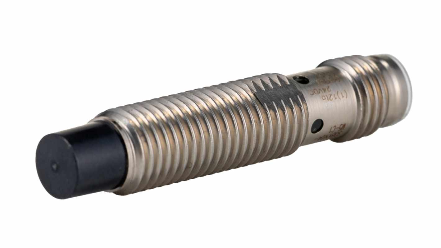 Omron Inductive Threaded Barrel Proximity Sensor, M8, 4 mm Detection, NPN NO, 12 → 24 V dc