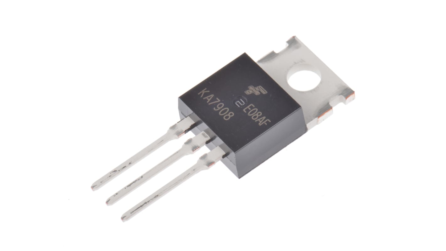 ON Semiconductor, -8 V Voltage Regulator, 2.2A, 1-Channel Negative, ±4% 3-Pin, TO-220 KA7908TU