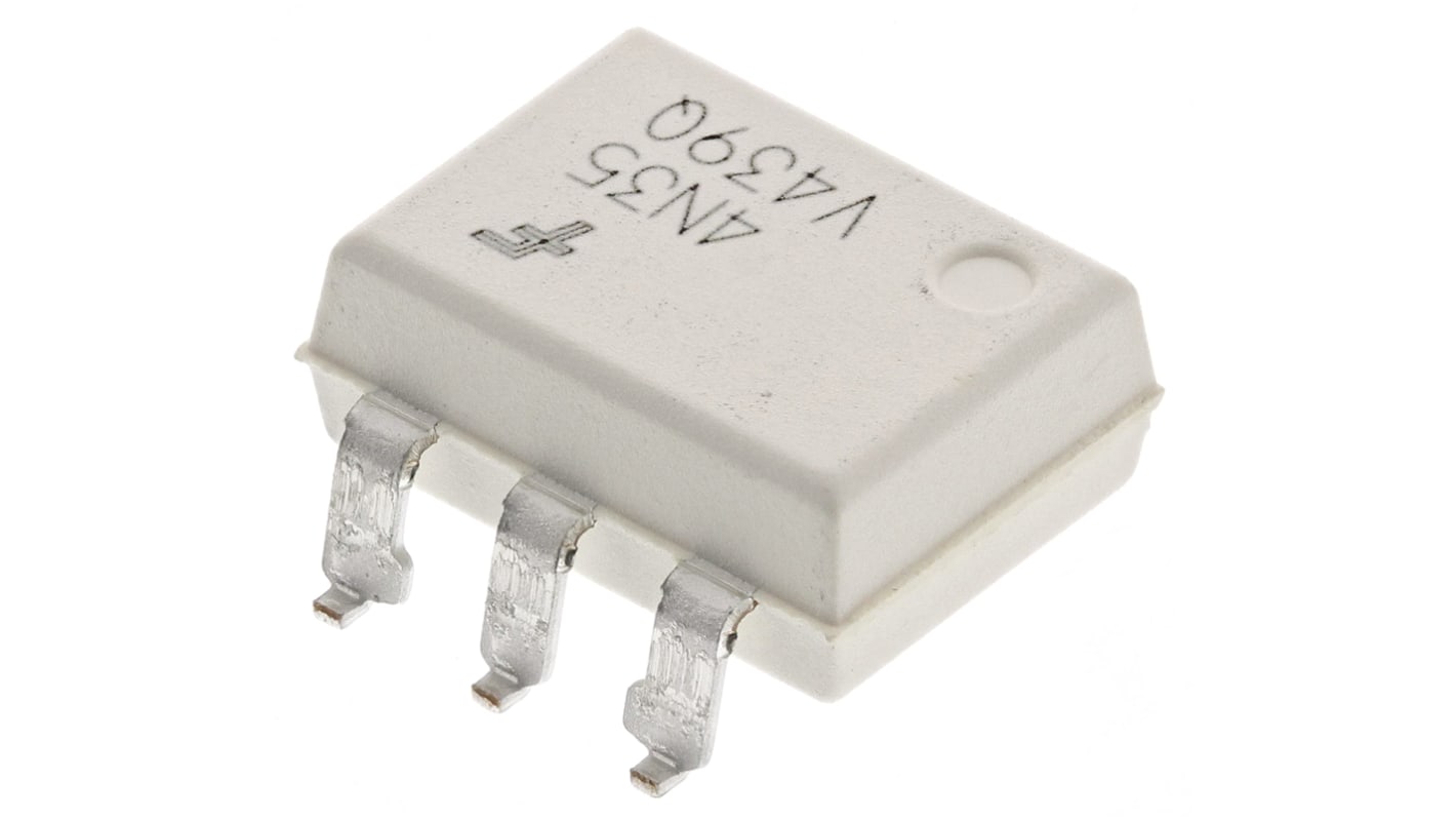 onsemi, 4N35SVM DC Input Transistor Output Optocoupler, Surface Mount, 6-Pin DIP