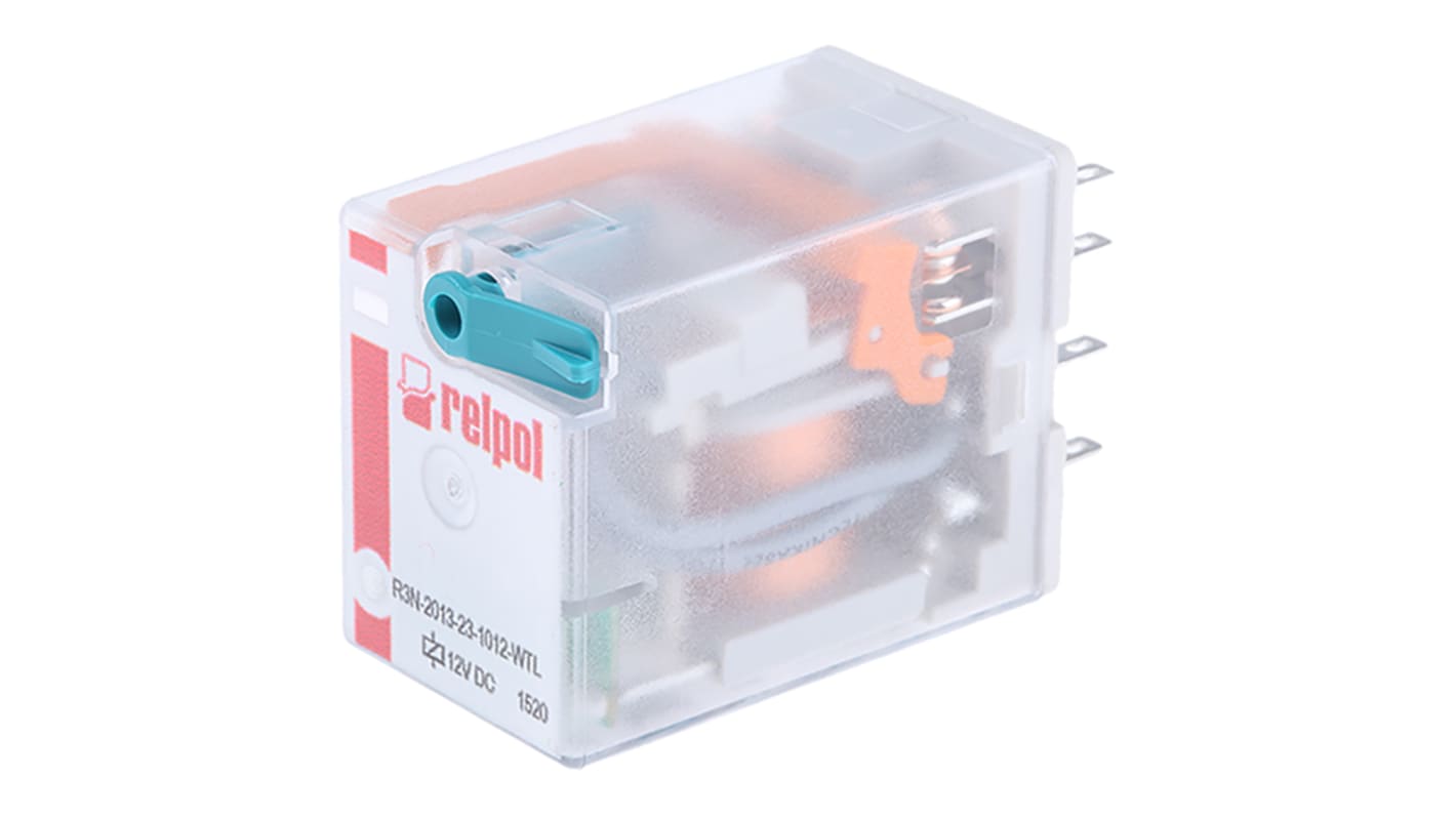 Relpol Plug In Power Relay, 12V dc Coil, 10A Switching Current, 3PDT
