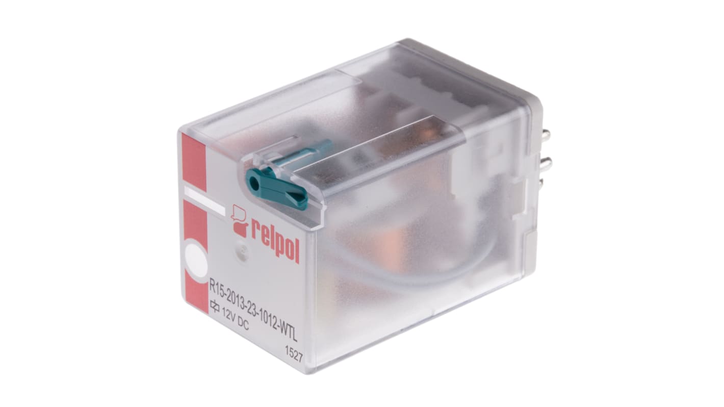Relpol Plug In Power Relay, 12V dc Coil, 10A Switching Current, 3PDT