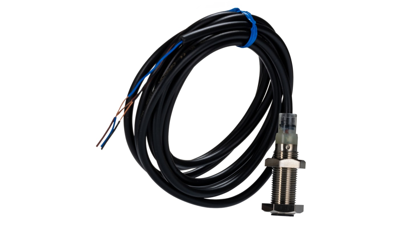 Omron 电感式接近开关, 螺纹管主体, M12, 可检测4 mm, 嵌入式安装, 2m线长, IP67, 30mm, E2B系列