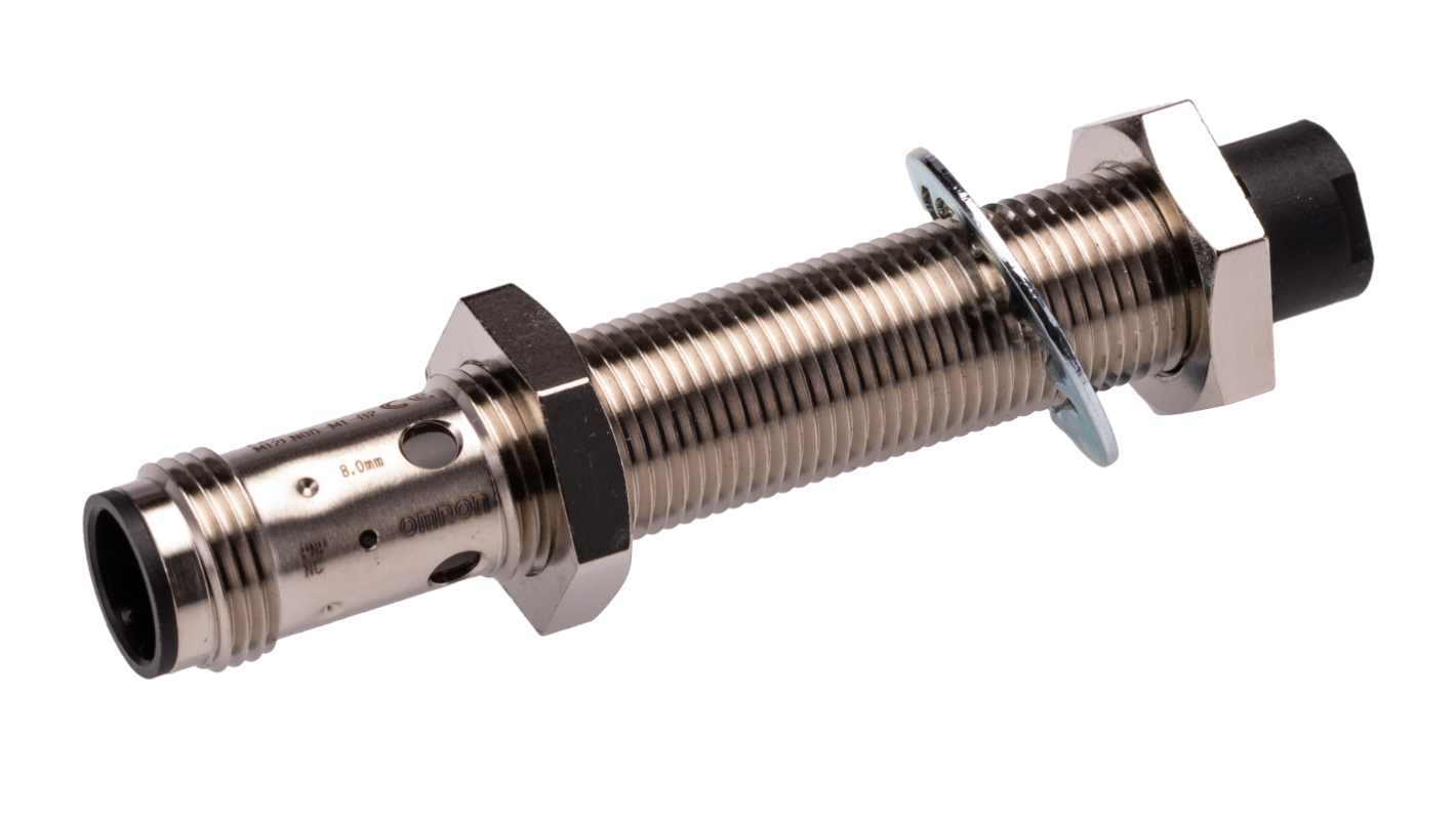 Omron 电感式接近开关, 螺纹管主体, M12, 可检测8 mm, 非嵌入式安装, 2m线长, IP67, 54mm x 10.5mm, E2B系列