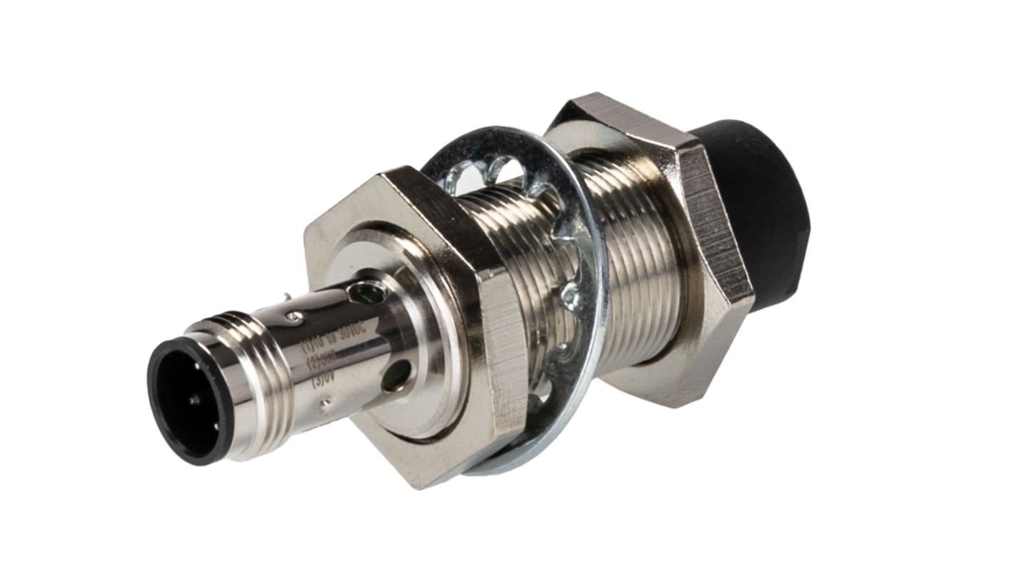 Omron Inductive Threaded Barrel Proximity Sensor, M18, 16 mm Detection, PNP NC, 12 → 24 V dc