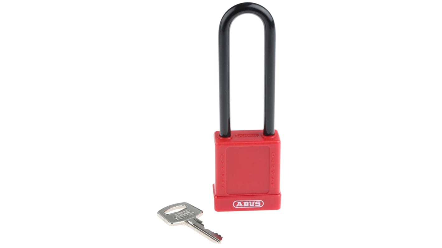 Candado de Aluminio, acero ABUS , Ø de grillete 6.5mm, color Rojo, para Interior, exterior