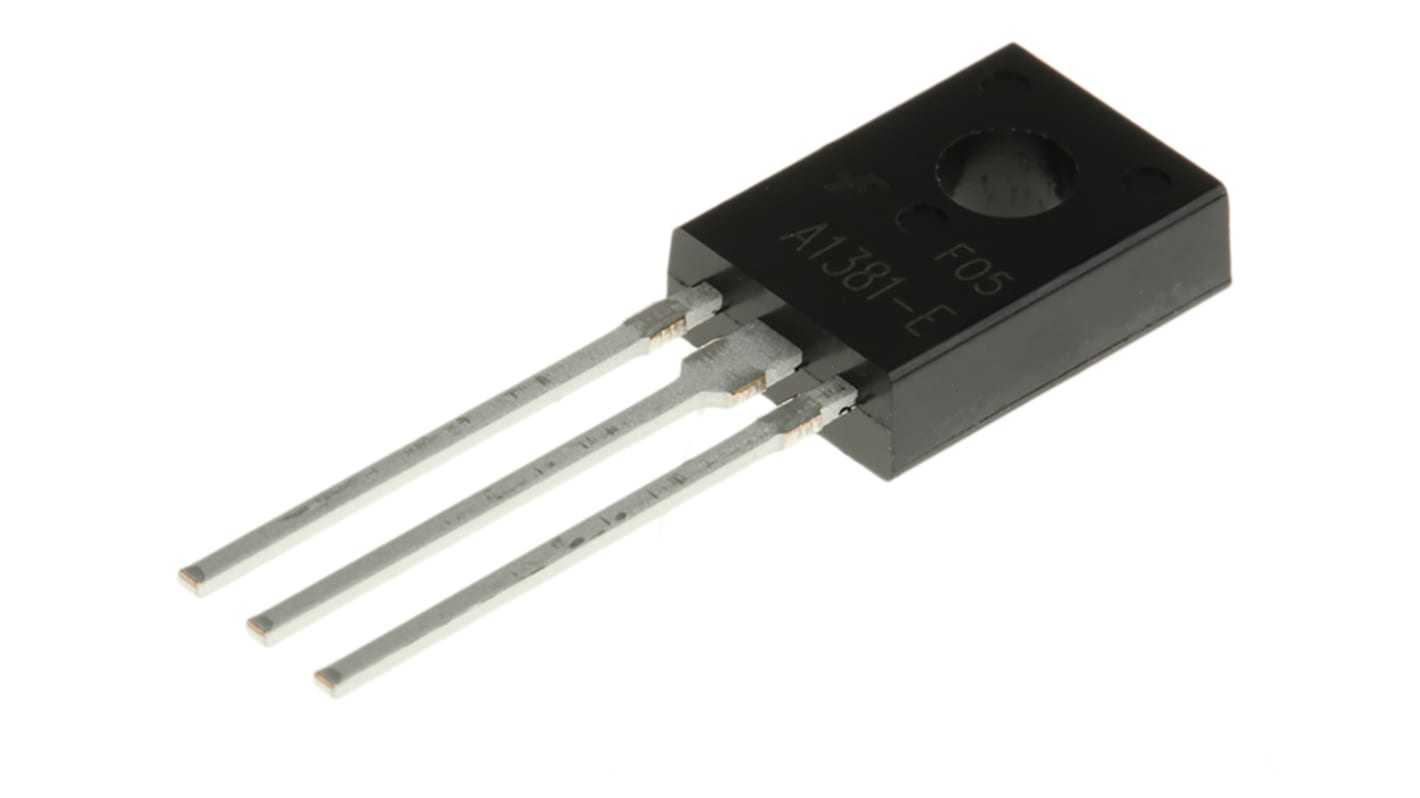 Transistor, KSA1381ESTU, PNP -100 mA -300 V TO-126, 3 pines, 150 MHz, Simple