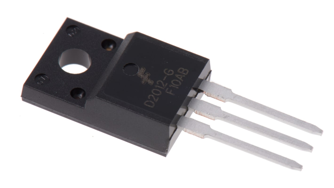 Transistor NPN onsemi, 3 Pin, TO-220F, 3 A, 60 V, , Montaggio su foro