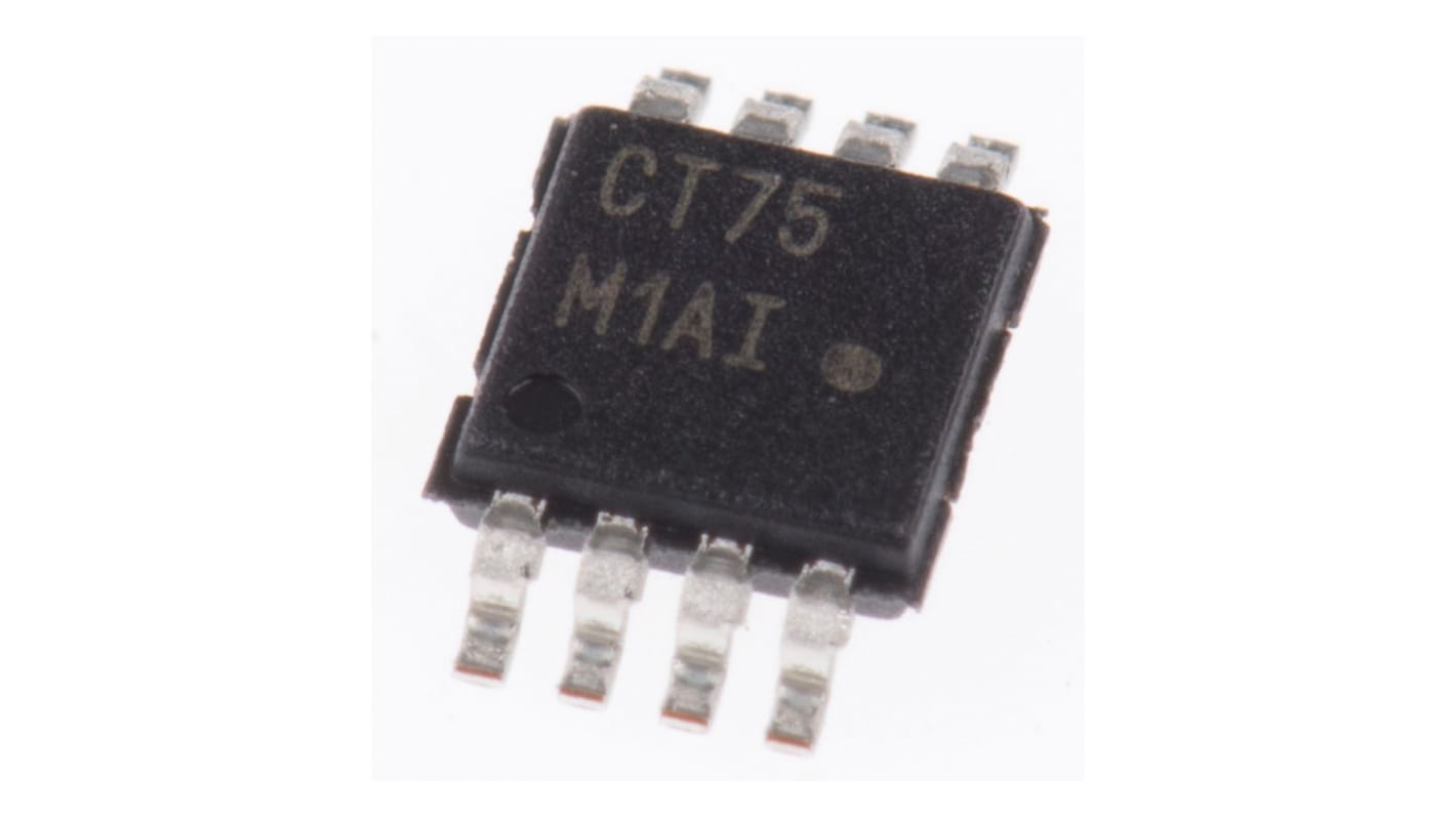 onsemi 温度センサ IC, ±1°C, シリアル-I2C, SMBus, 8-Pin