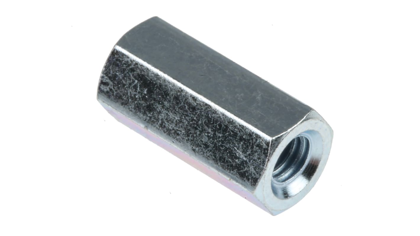 RS PRO Standoff, M4 x M4 Thread, 15mm Body, Steel, Female/Female