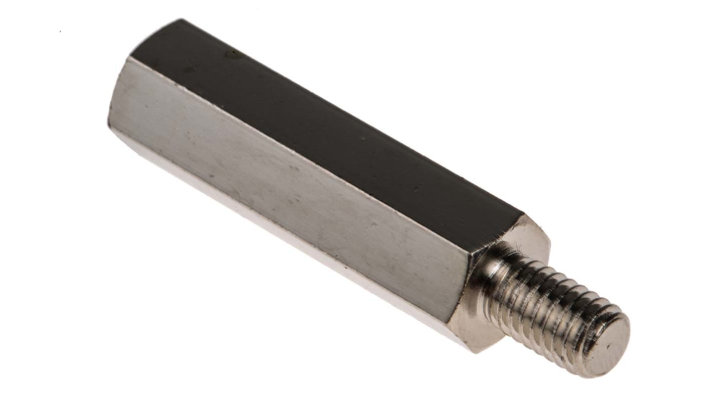 Separador roscado hexagonal Macho/Hembra RS PRO, M6 x M6, long. 35mm, rosca macho 10mm, rosca hembra 13 → 15mm,
