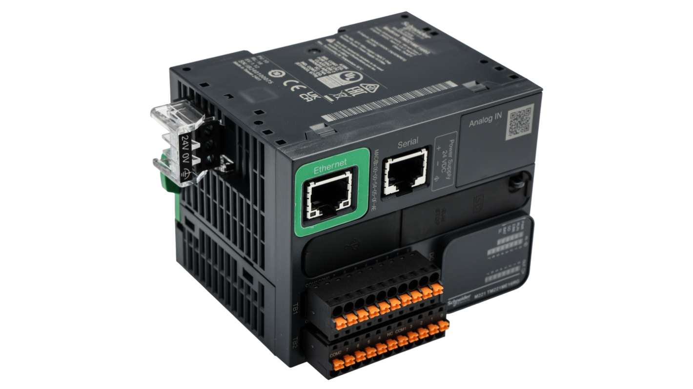 Schneider Electric Modicon M221 Series PLC CPU, 24 V dc Supply, Digital Output, 8-Input, Analogue Input
