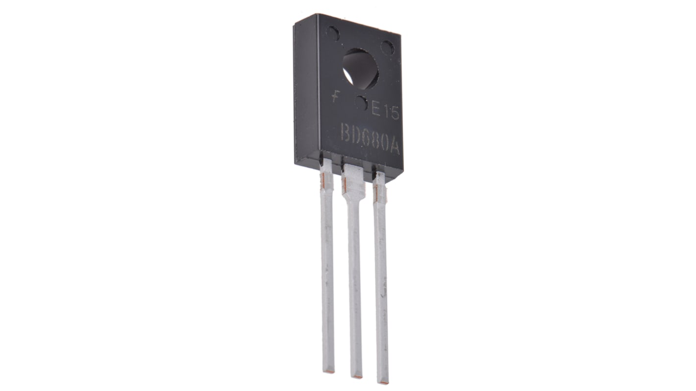 onsemi BD680AS PNP Darlington Pair, -4 A 80 V HFE:750, 3-Pin TO-126