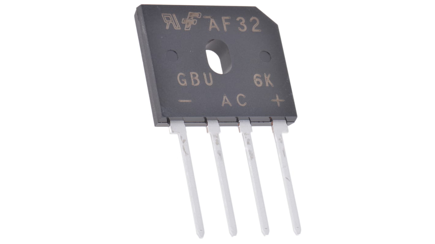 onsemi Bridge Rectifier, 6A, 800V, 4-Pin