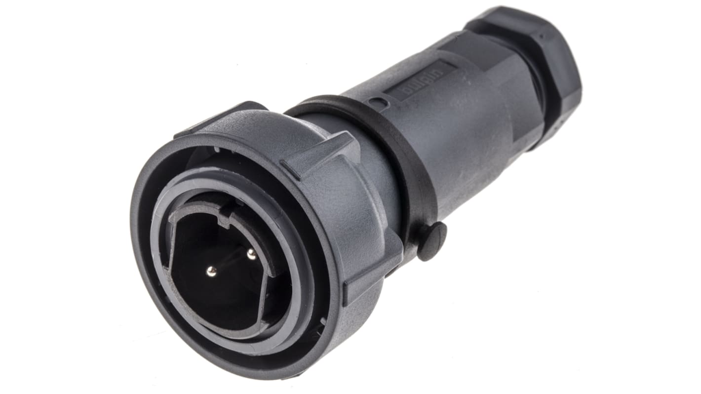 Bulgin Circular Connector, 2 Contacts, Cable Mount, Plug, Male, IP66, IP68, IP69K, Buccaneer 7000 Series