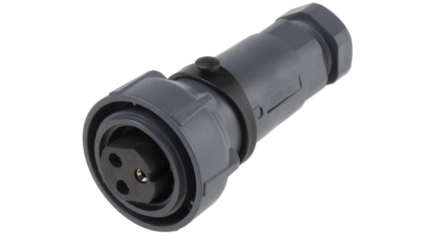 Bulgin Circular Connector, 3 Contacts, Cable Mount, Socket, Female, IP66, IP68, IP69K, Buccaneer 7000 Series