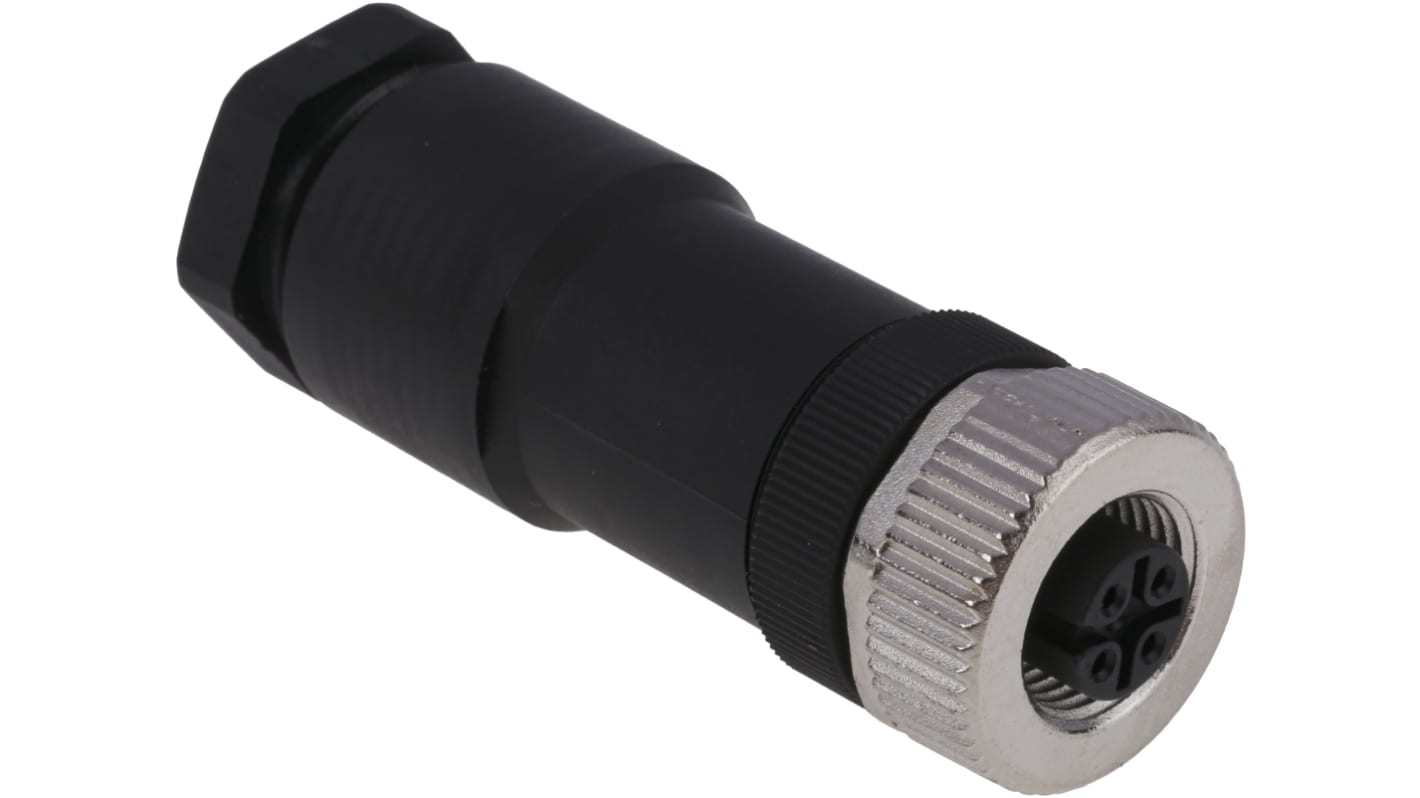 binder Circular Connector, 4 Contacts, Cable Mount, M12 Connector, Socket, Female, IP67, 713 Series