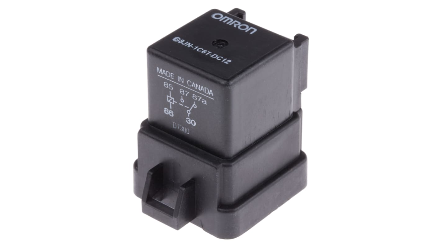 Omron Panel Mount Automotive Relay, 12V dc Coil, 1A Switching Current, SPDT