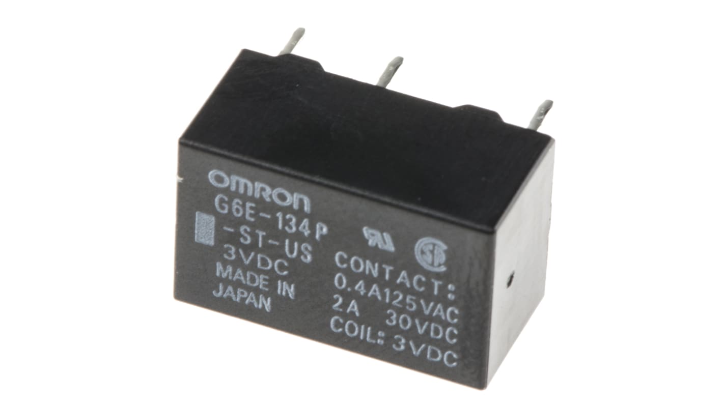 Omron PCB Mount Power Relay, 3V dc Coil, 3A Switching Current, SPDT