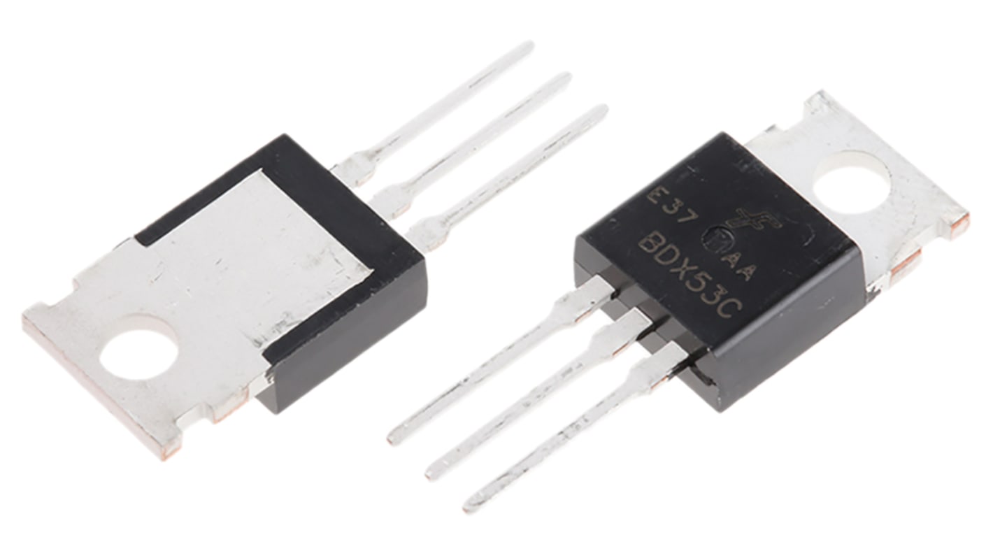 onsemi BDX53C NPN Darlington Pair, 8 A 100 V HFE:750, 3-Pin TO-220