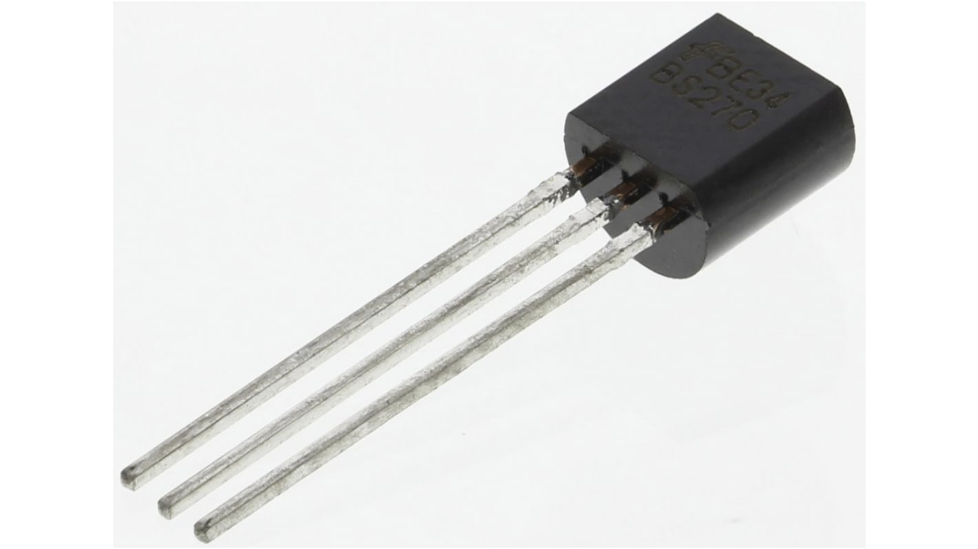 N-Channel MOSFET, 400 mA, 60 V, 3-Pin TO-92 onsemi BS270