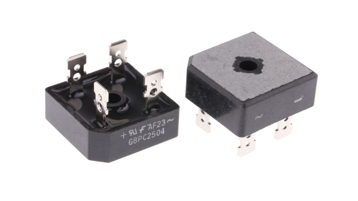 onsemi Bridge Rectifier, 25A, 400V, 4-Pin