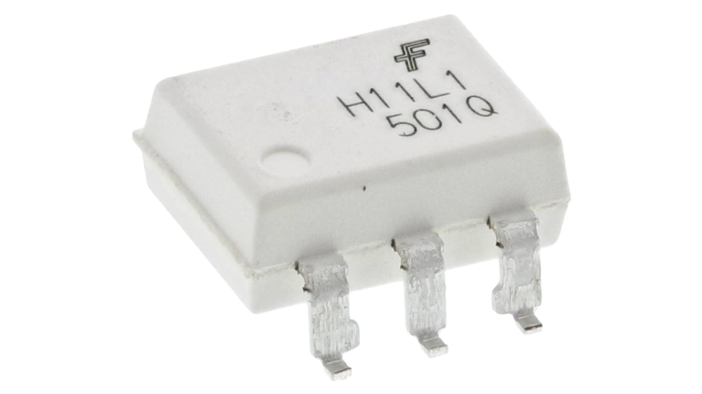 onsemi, H11L1SR2M DC Input Logic Gate Output Optocoupler, Surface Mount, 6-Pin MDIP