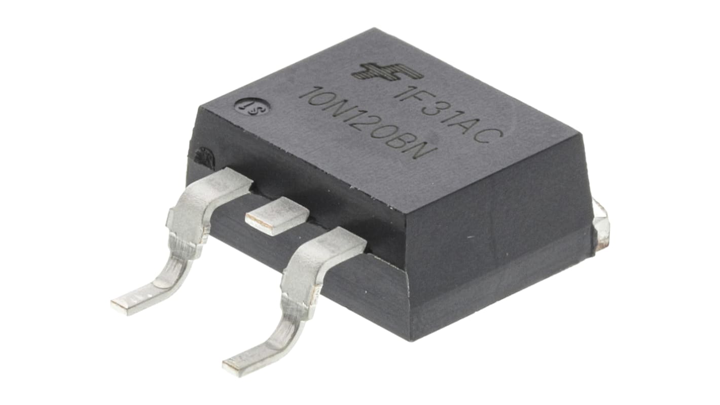 onsemi N沟道IGBT, Ic 80 A, VCEO 1200 V, 3针, D2PAK (TO-263), 贴片安装, 1MHz