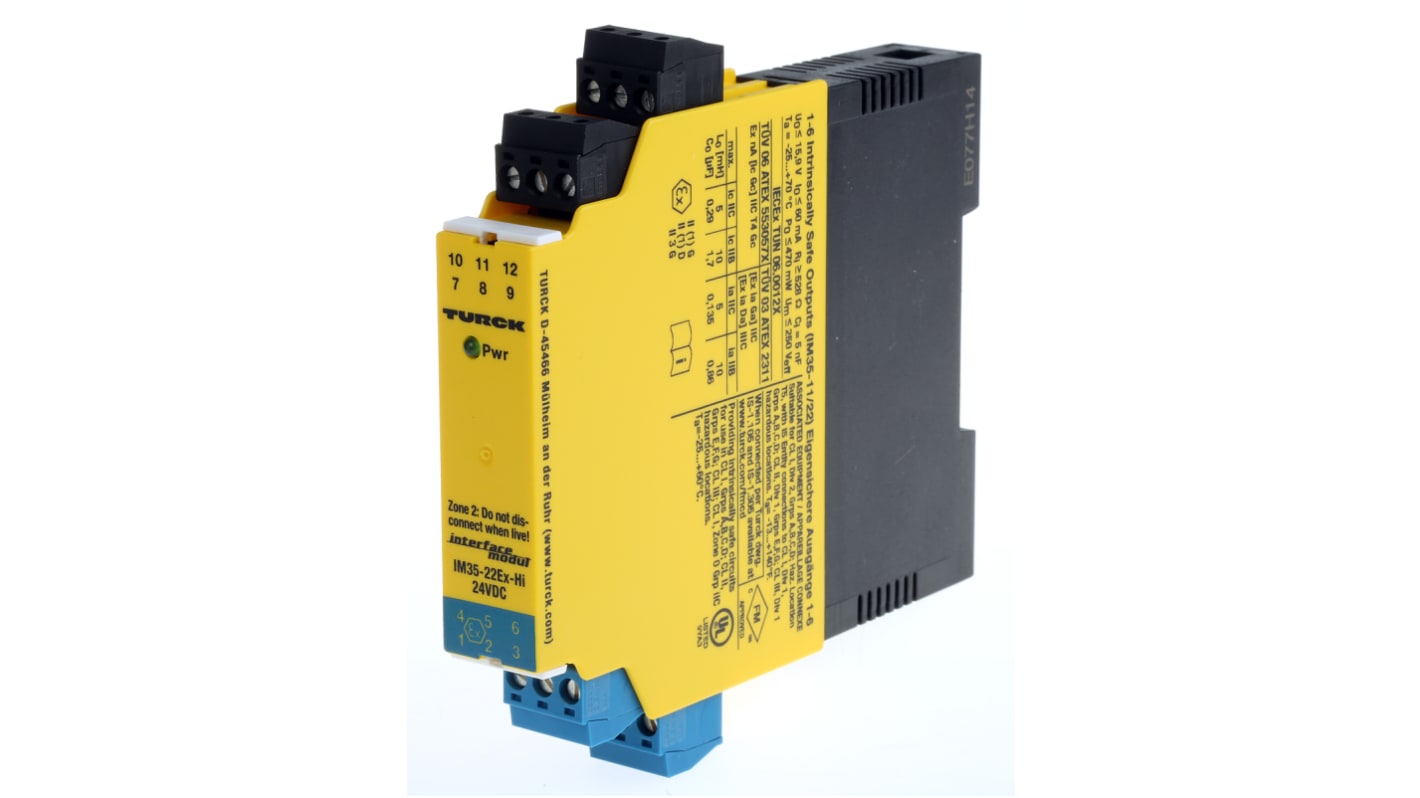 Turck Trennbarriere 2-kanalig Strom Strom 24V dc ATEX, IECEx 250V HART Analogeingangsisolator