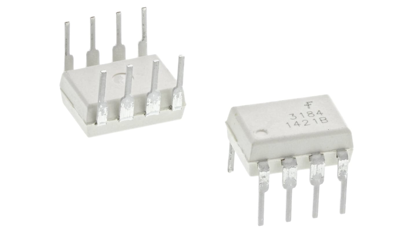 onsemi, FOD3184 DC Input Buffer, Totem-Pole Output Optocoupler, Through Hole, 8-Pin MDIP