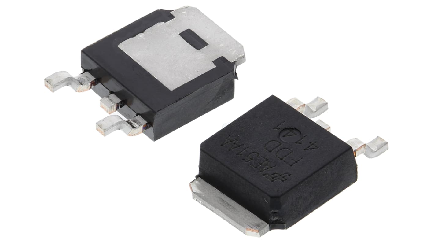 MOSFET, 1 elem/chip, 10,8 A, 40 V, 3-tüskés, DPAK (TO-252) PowerTrench Egyszeres Si