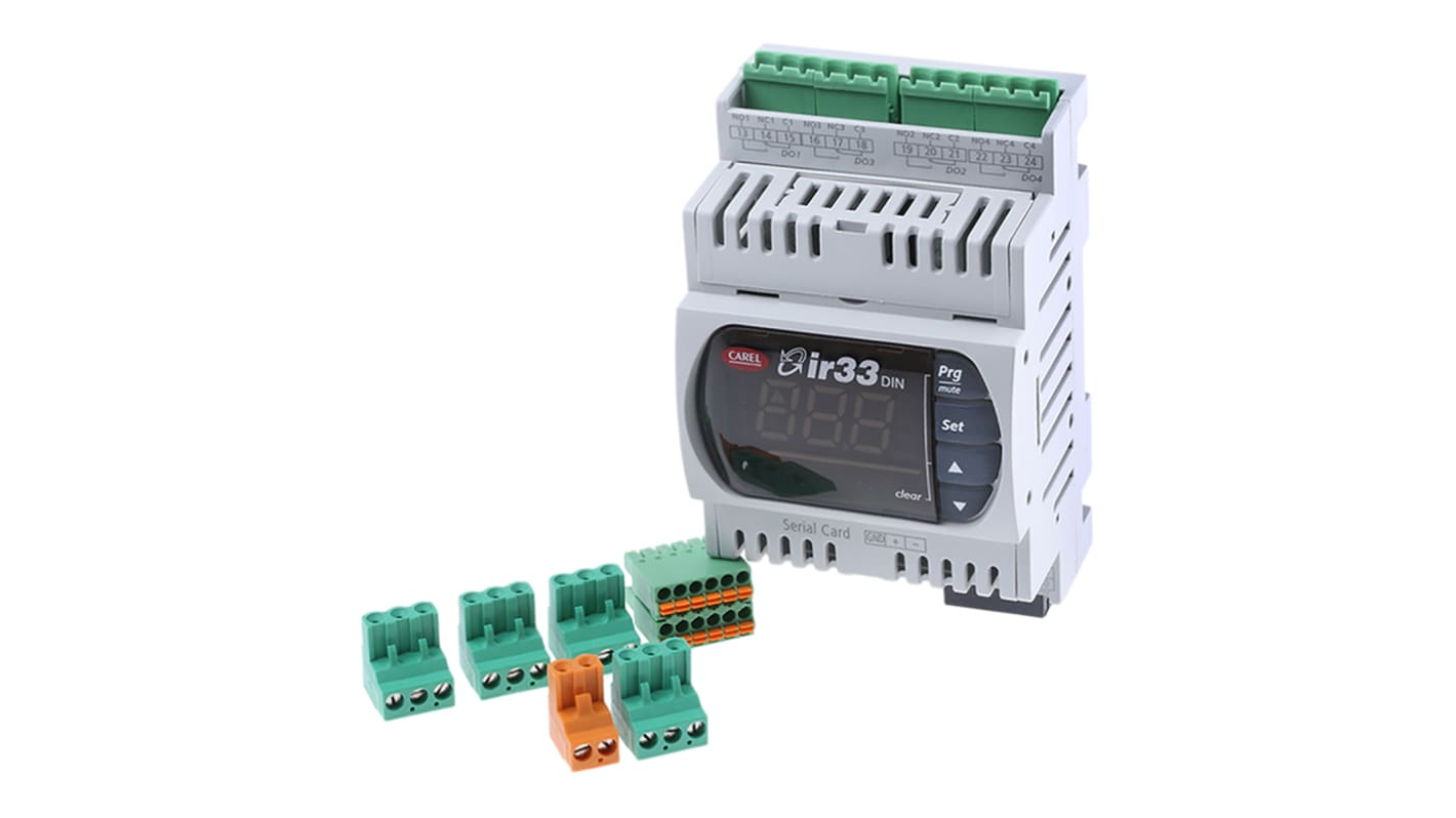 Rs-Online Regolatore di temperatura On/Off Carel DN33 24 V c.a. 30 V c.c. 110 x 70mm 4 uscite