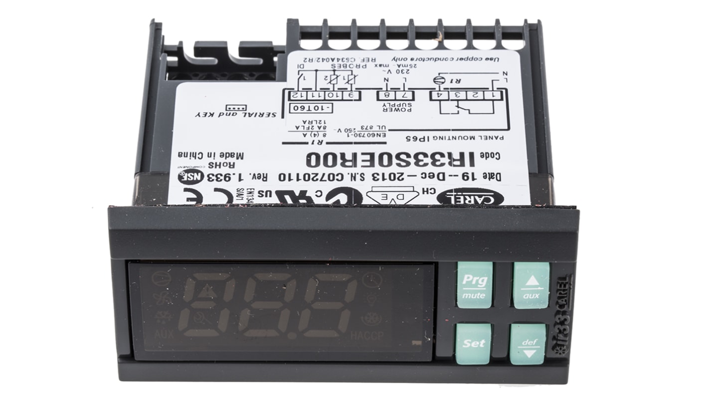 Rs-Online Regolatore di temperatura On/Off Carel IR33 230 V c.a. 76.2 x 101mm