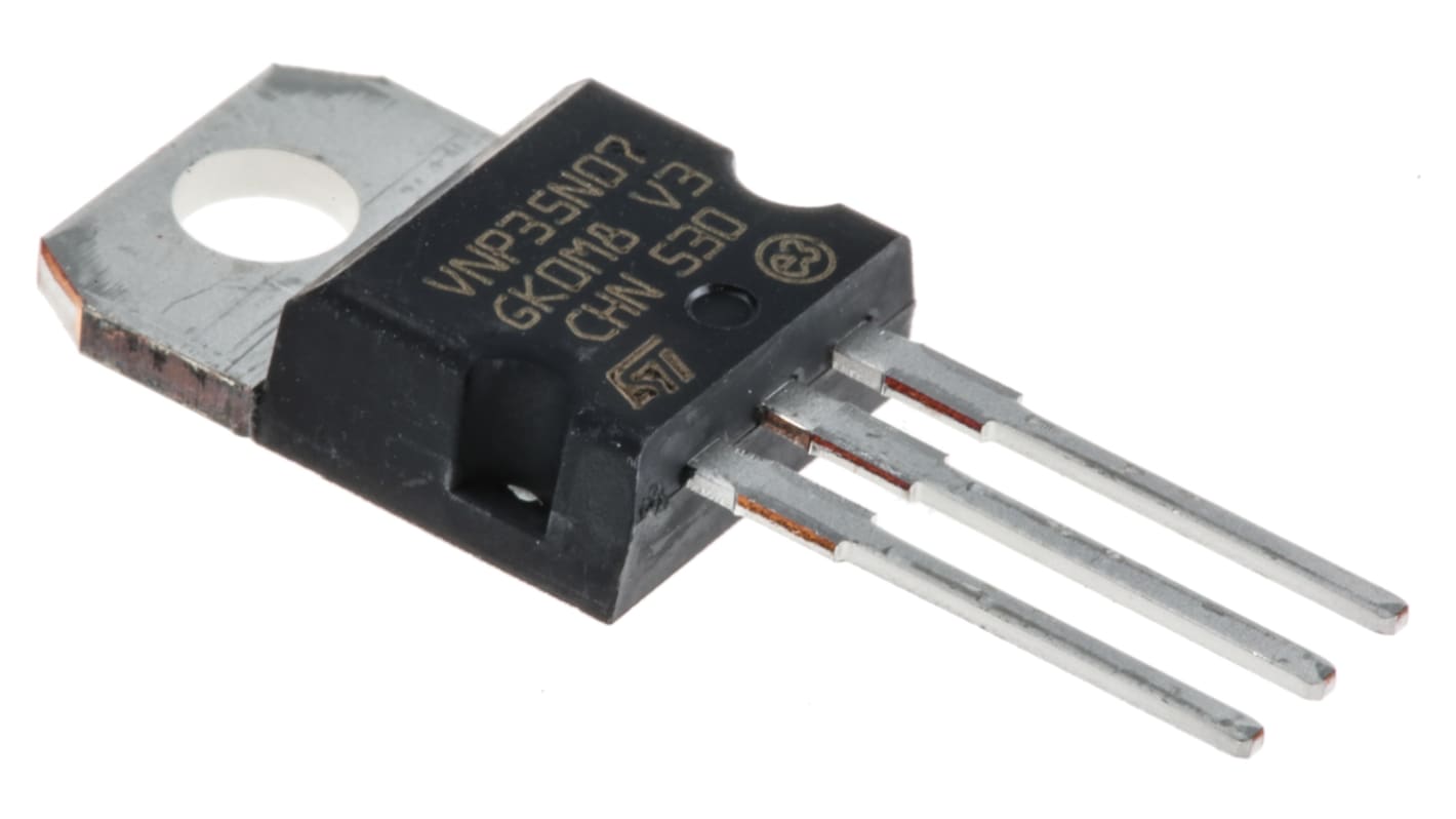 STMicroelectronics VNP35N07-E, OMNIFET: Fully Autoprotected Power MOSFET Power Switch IC 3-Pin, TO-220