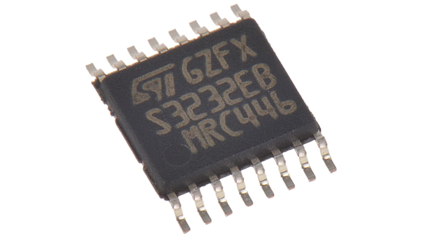 STMicroelectronics ST3232EBTR Line Transceiver, 16-Pin TSSOP