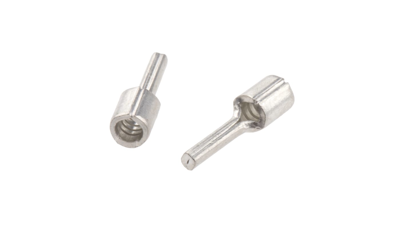 RS PRO Uninsulated Crimp Pin Connector, 1.5mm² to 2.5mm², 16AWG to 14AWG, 1.9mm Pin Diameter, 9mm Pin Length