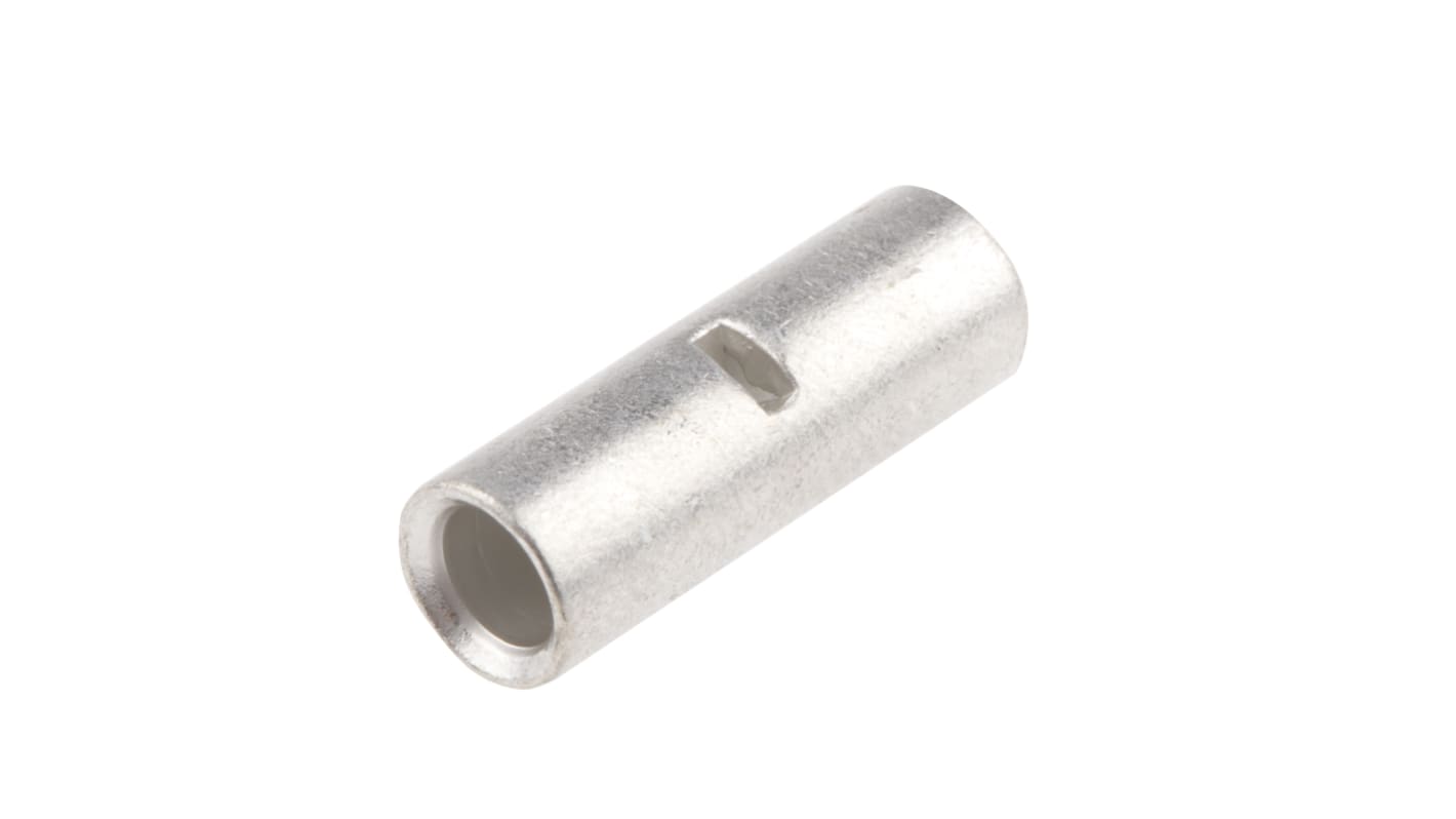 RS PRO Butt Splice Splice Connector, Sliver, Uninsulated, Tin 8 AWG