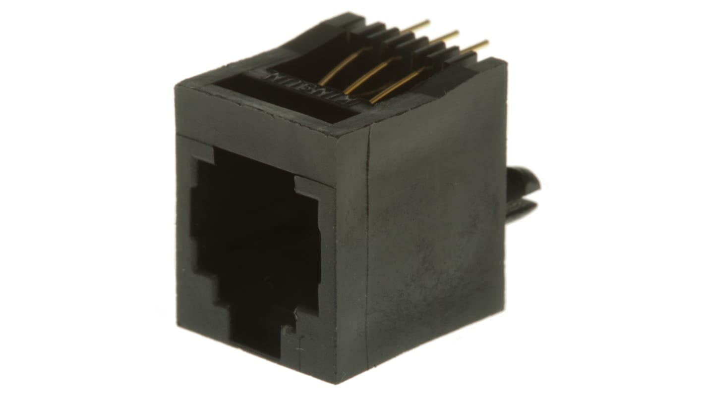 MH Connectors MH Modular Series Female RJ12 Connector, Through Hole, UTP Shield Straight 6P6C -Way