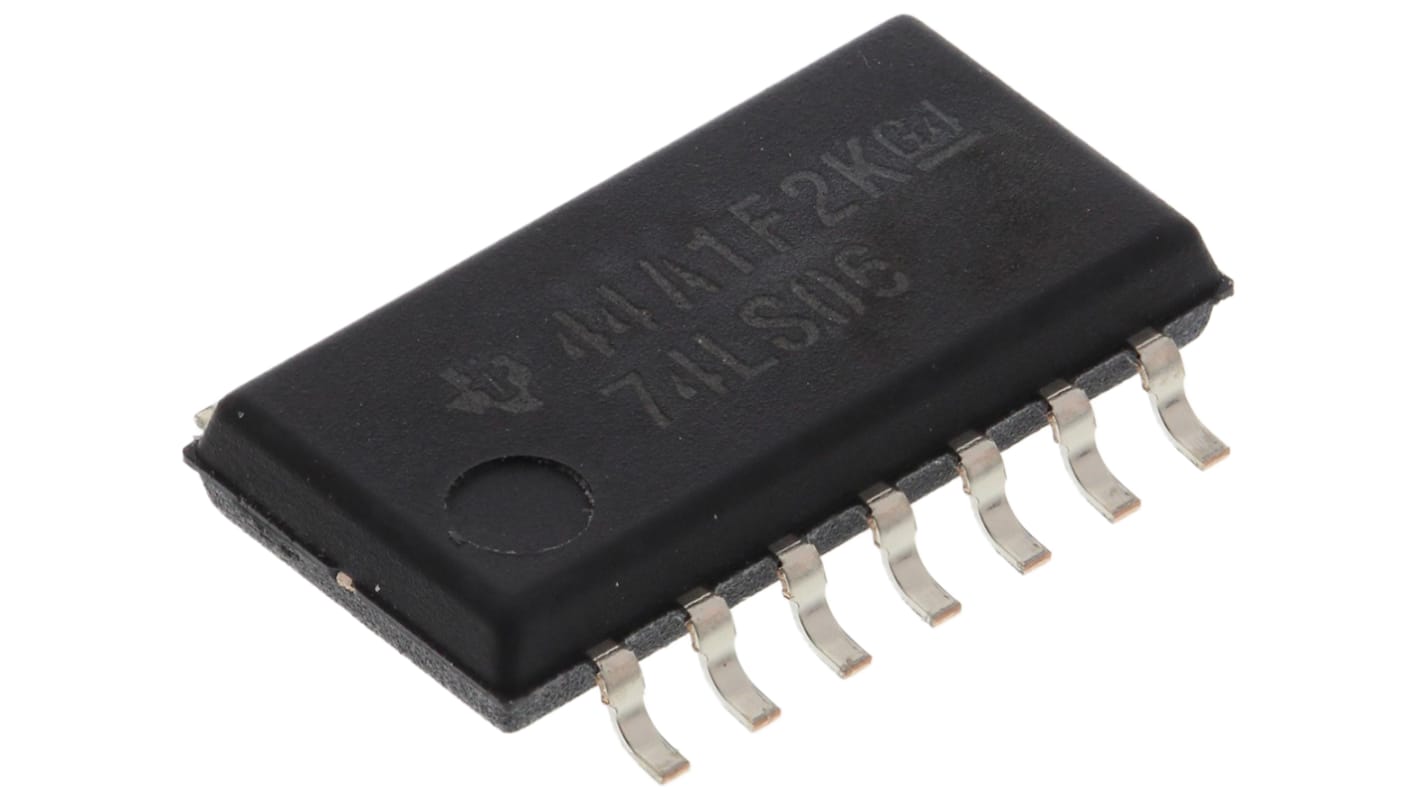 Inversor, SN74LS06NSR, Búfer inversor, Colector Abierto Hex canales SOIC 14 pines LS No