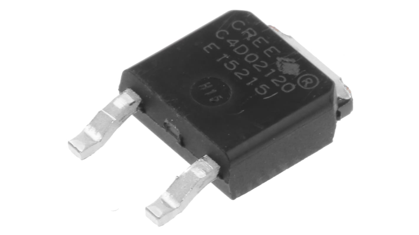 Wolfspeed 贴片碳化硅肖特基二极管, 4.5A, 1200V, DPAK (TO-252), 3针, 单路