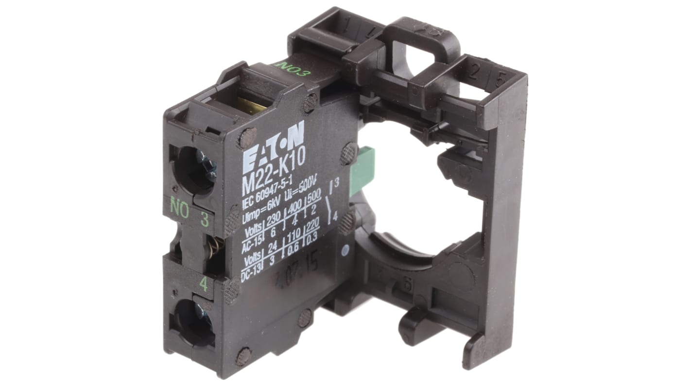 Eaton M22 Series Contact Block, 500V, 1NO