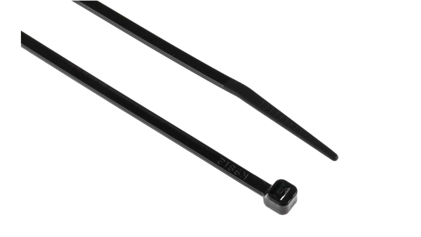 Brida RS PRO de Nylon 66 Negro, 150mm x 3,6 mm, Resistente al calor