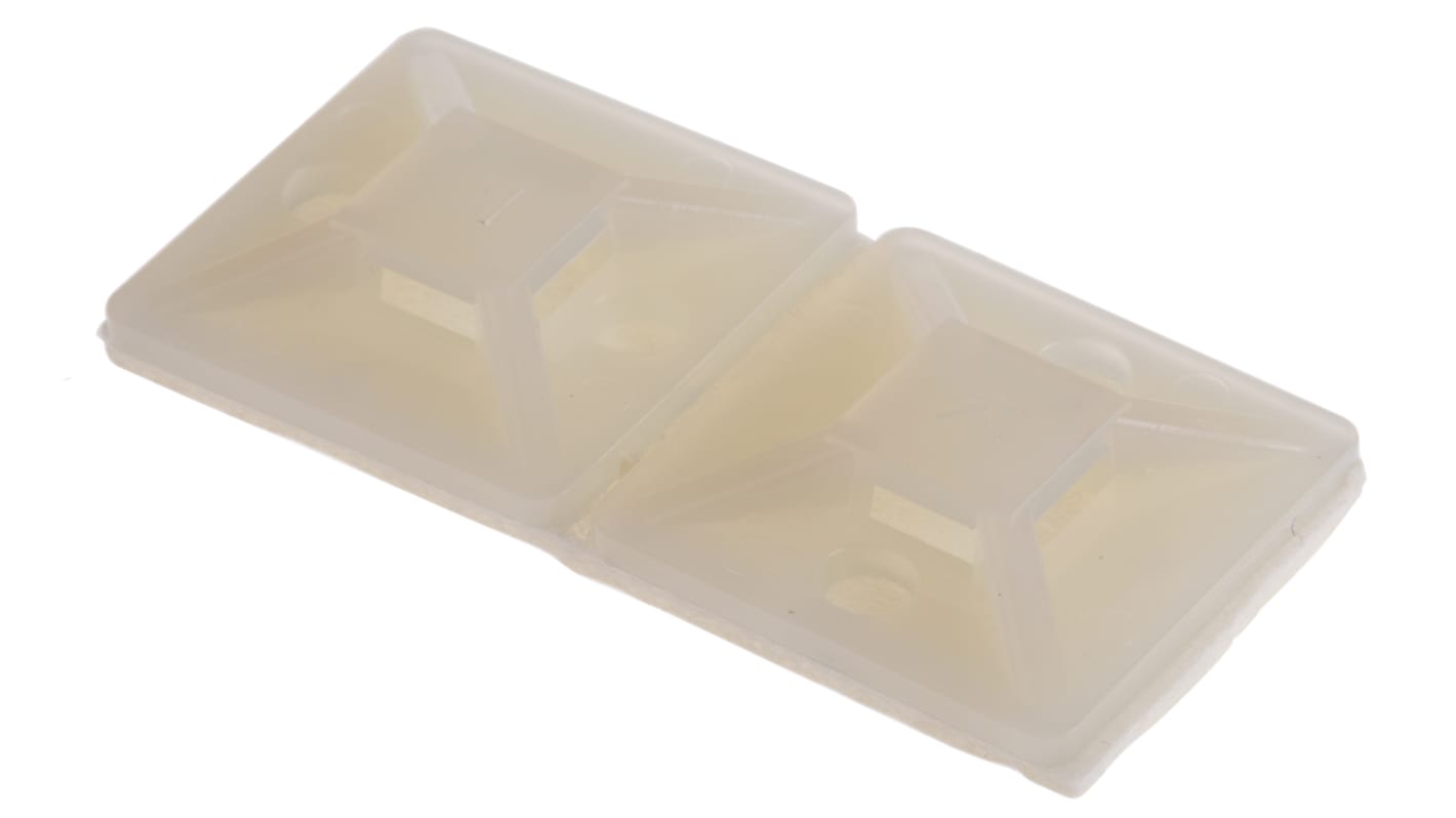 Fermacavi RS PRO, autoadesivo, 19.5mm x 19,5 mm, Ø fissaggio 3.2mm, 2 pezzi