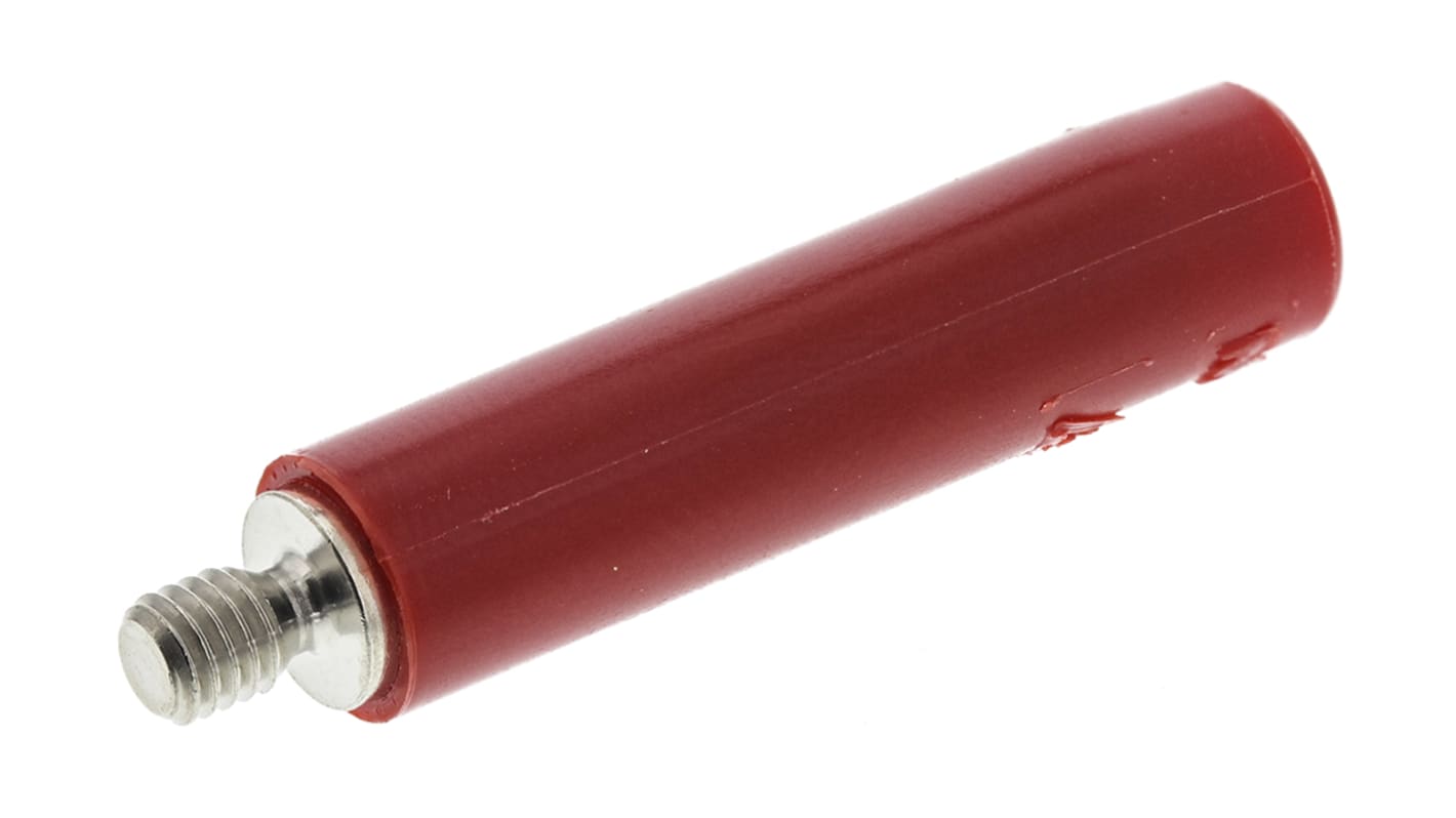 Staubli Red Female Banana Socket, 4 mm Connector, Screw Termination, 32A, 600V, Nickel Plating