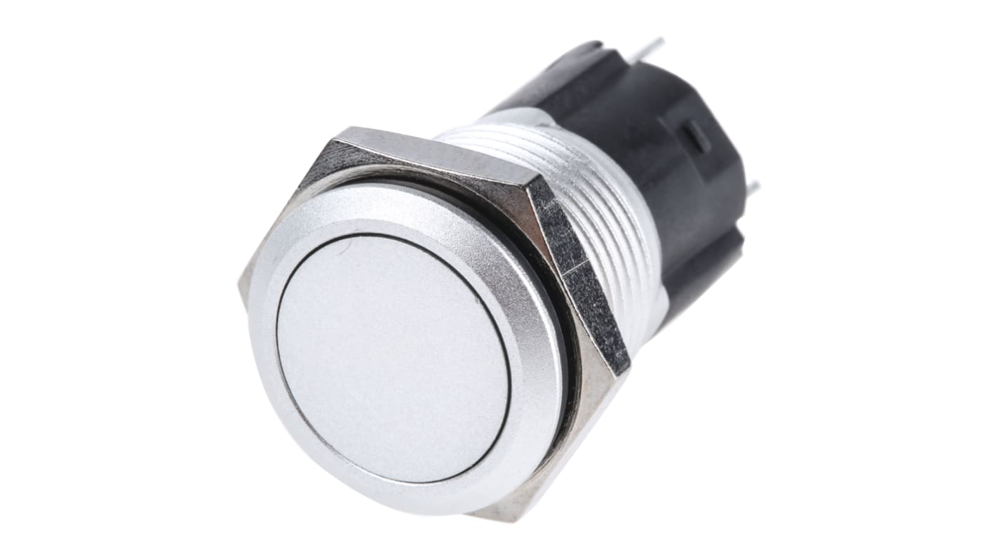 EAO 82 Series Push Button Switch, Momentary, Panel Mount, 16mm Cutout, SPDT, 240V, IP65, IP67