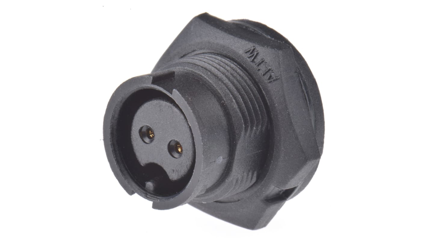 Amphenol Industrial Circular Connector, 2 Contacts, Panel Mount, Socket, Female, IP67, Ceres Series