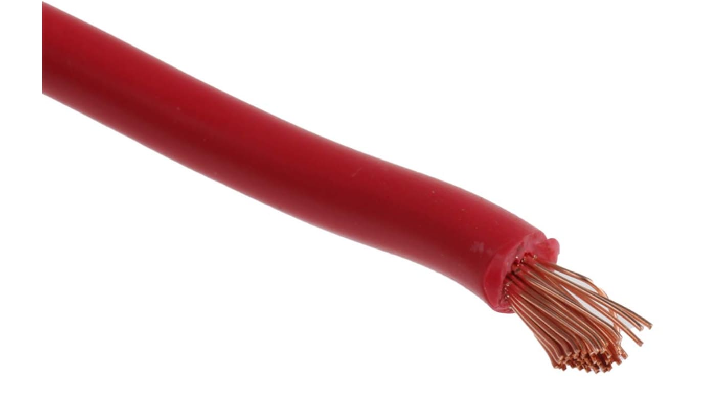 RS PRO Red 4 mm² Hook Up Wire, 11 AWG, 56/0.3 mm, 25m, PVC Insulation