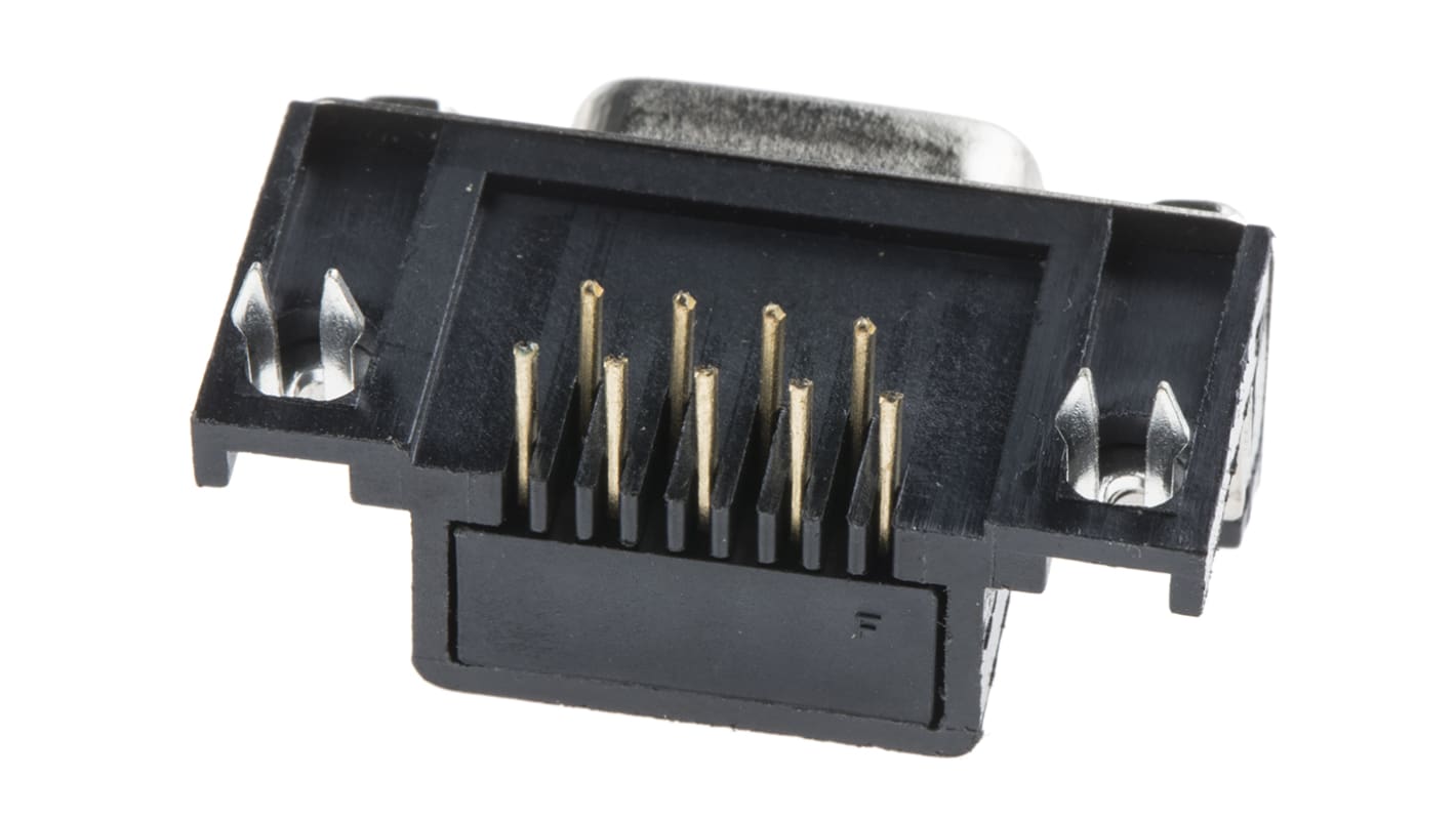 RS PRO DB9针标准D-Sub母座, 直角, THT安装, DIP 焊接端接, 250V, 3A